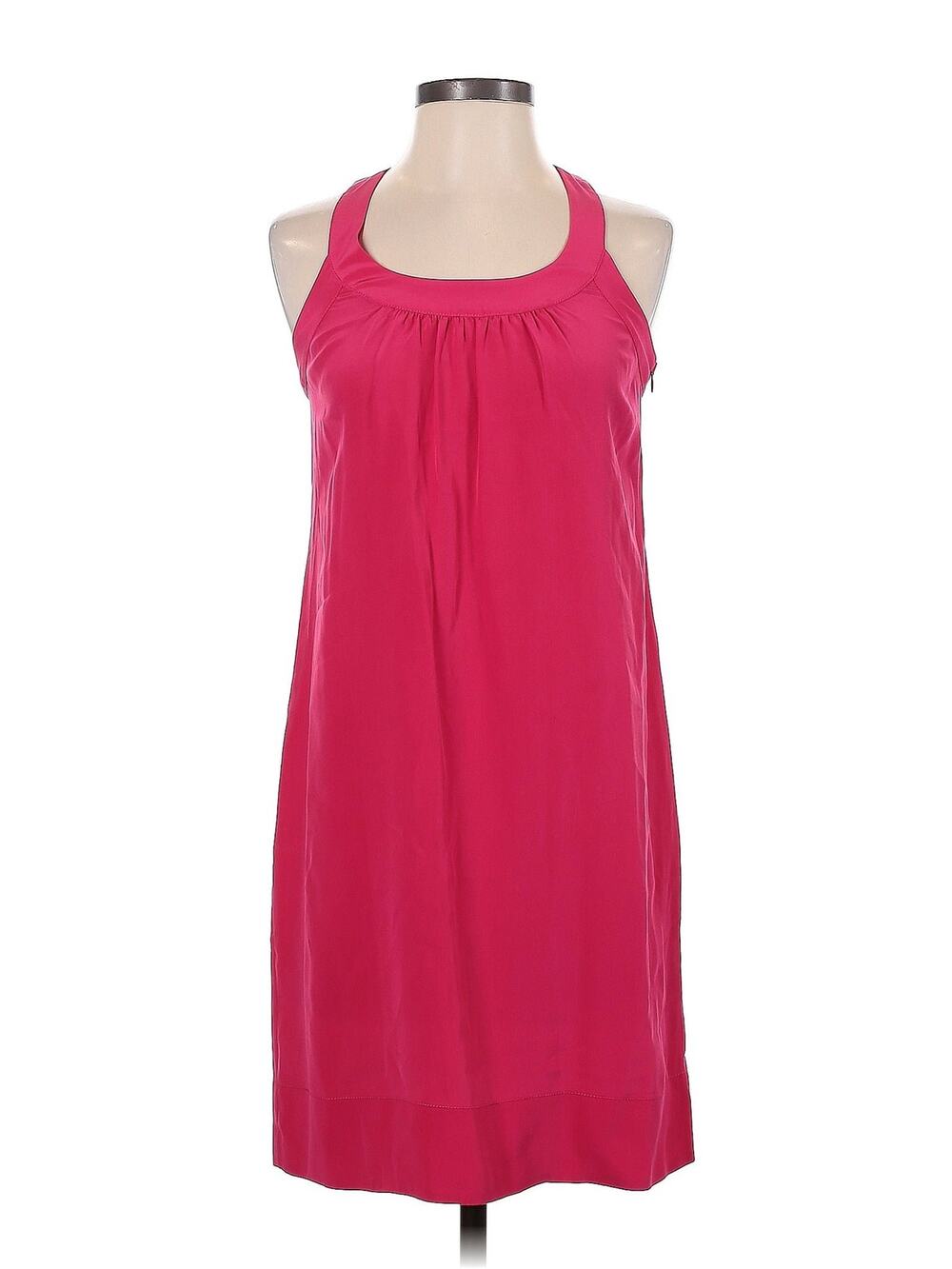 Banana Republic Y2K Pink 100% Silk Lightweight T-Strap Dress Size Medium